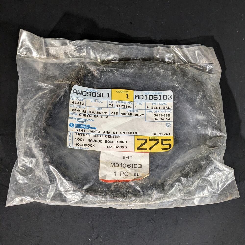Genuine OEM Chrysler Engine Timing Belt / P Balancer MD106103